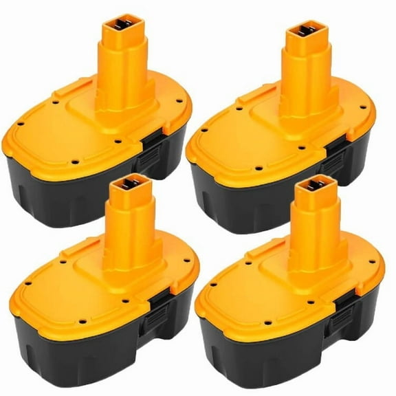 4 Packs 4500mAh Ni-Mh 18V DC9096 DC9098 DC9099 DW9098 Replacement Battery Compatible with Dewalt 18 Volt Batteries DW9095 DW9096 DW9099 DE9039 DE9095 DE9096 DE9098 DE9503(Yellow)