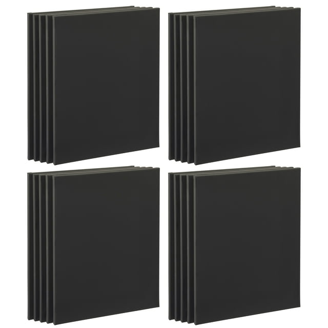 5 Count (20 total) 16” x 20” Black Super Value Canvas by Artist's Loft - Acid Free Cotton Canvas for Paint - Acrylic - & Oils - Bulk 4 Pack