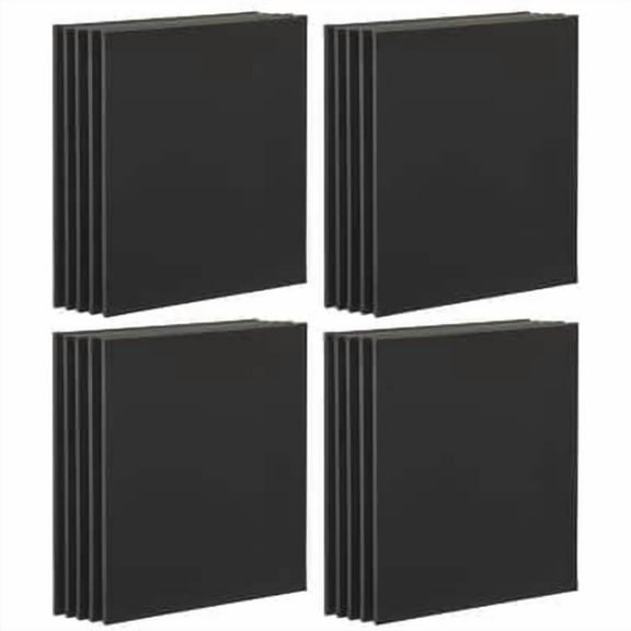 5 Count (20 total) 16” x 20” Black Super Value Canvas by Artist's Loft - Acid Free Cotton Canvas for Paint - Acrylic - & Oils - Bulk 4 Pack