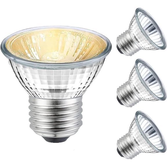 4 Packs 50W Bulb UVB UVA Reptile Light Bulb for Reptiles and Amphibians Use for Turtle, Bearded Dragon, Lizard Cages Heat Lamp Replacement Bulb,Works with Various Lamp Fixtures