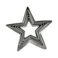 thumbnail image 1 of 4 Packs 6-Piece Stainless Steel Star Cookie Cutter Set for Home Baking Cake Decorating DIY Crafts Cookies, 1 of 8