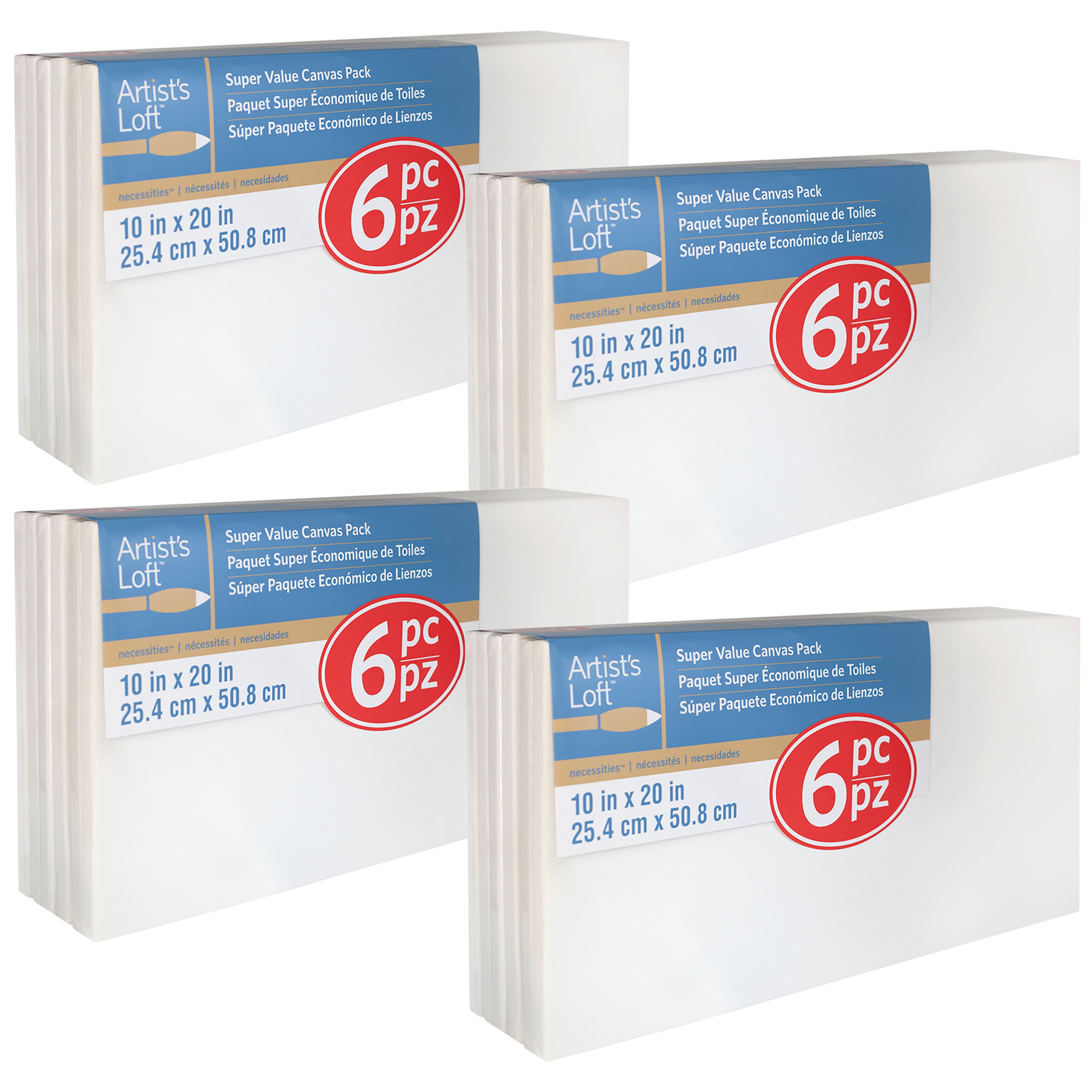 8 Packs: 5 ct. (40 total) 8 x 10 Canvas Panel Value Pack by Artist's  Loft® Necessities™