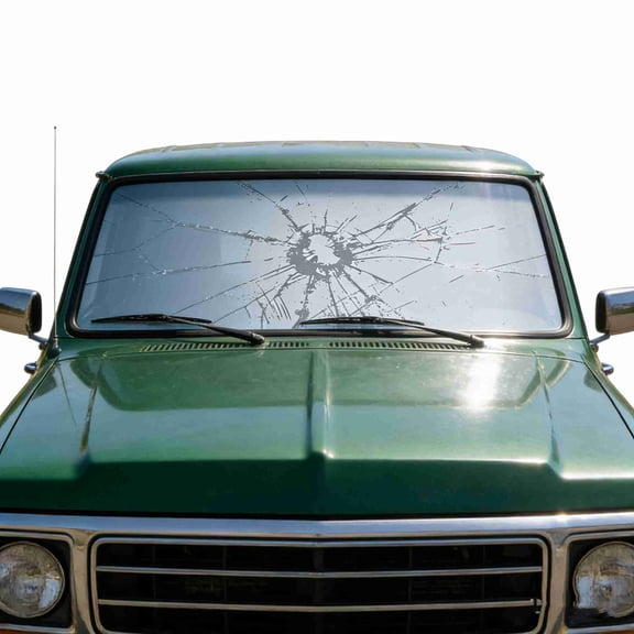 4 Packs 7.5" Broken Glass Decal, Waterproof Broken Screen Prank Stickers, Reusable Car Window Sticker for Cars, Boats, Trucks, laptops, Walls, Phones