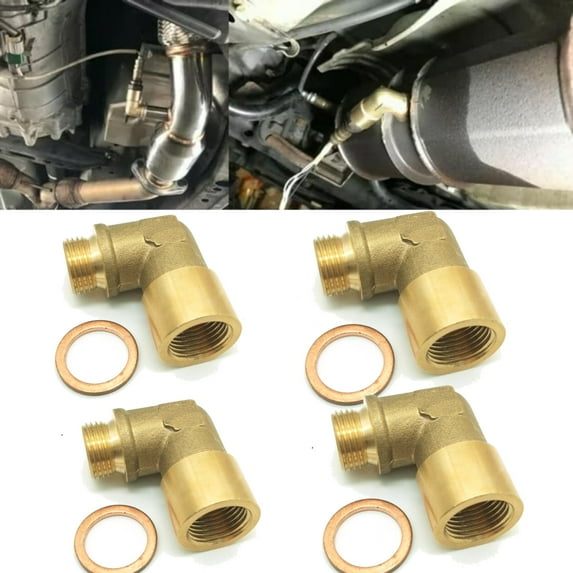 4 Packs 90 Degree Sensor Extender Sensor Spacer Spark Plug Adapter M18 x 1.5