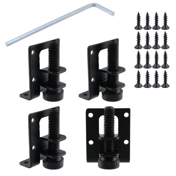 4 Packs Adjustable Furniture Leveling Feets,L Shaped Furniture Leveler Legs,Hexagon Nuts Lock Furniture Legs Levelers, for Table, Cabinets, Workbench, Wardrobe Furniture Foot(2.4in)