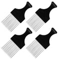 thumbnail image 1 of 4 Packs Afro Comb Metal Pick Comb, DaKuan Afro Braid Pick Hairdressing Detangle Wig Braid Hair Styling Comb Styling Tool- Black, 1 of 9