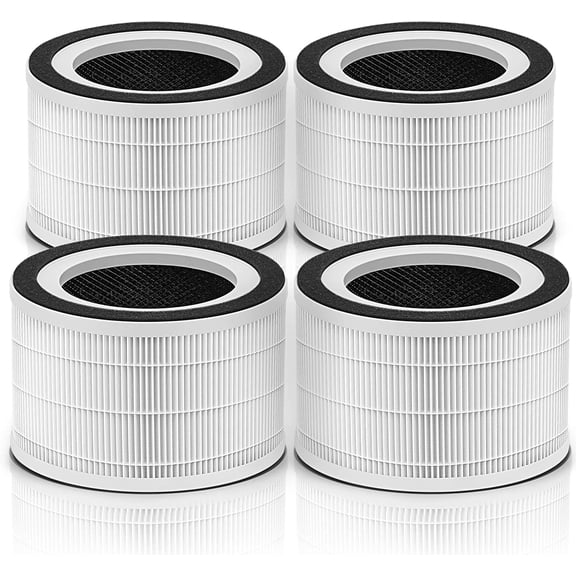 4 Packs Air Filter Replacement Compatible with A-floia Air P urifier Fillo/Halo/Allo and Allo Match ASIN: B088FHCS83/B07JG1R2GB/B09M799DT4/B07WR2CT7V 3-IN-1 Filtration