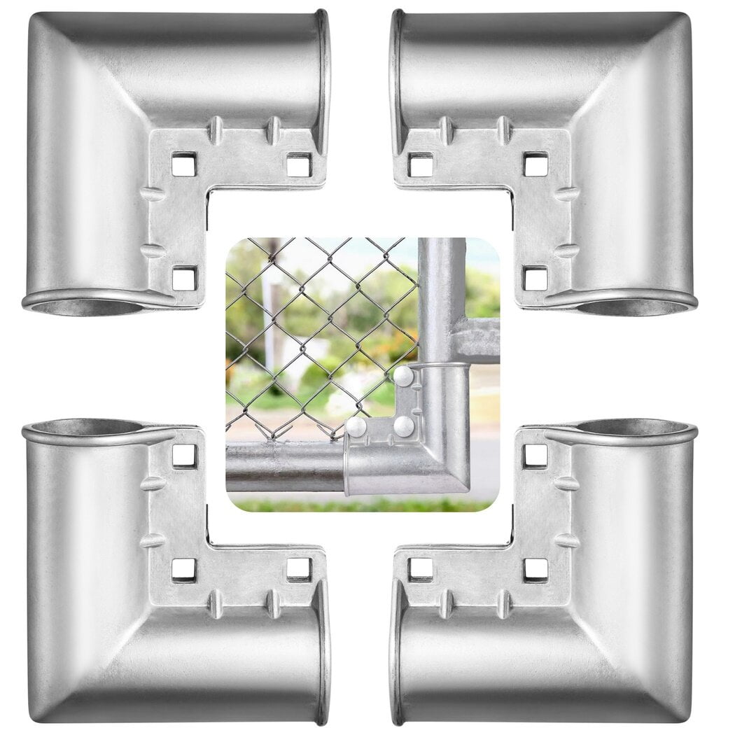 4 Packs Aluminum Gate Corner; Chain Link Fence Gate Corners; ID 1.3