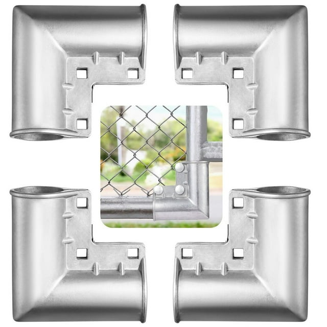 4 Packs Aluminum Gate Corner; Chain Link Fence Gate Corners; ID 1.3