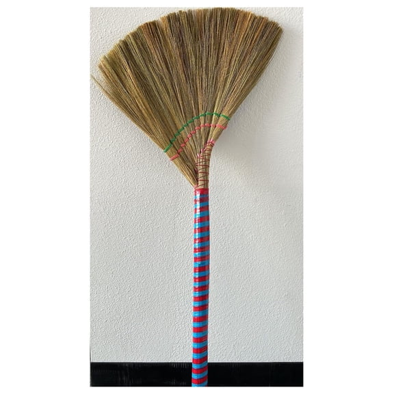 (4 Packs) Authentic Handmade Asian Brooms - Premium Vietnamese Straw Broom, 40" Length