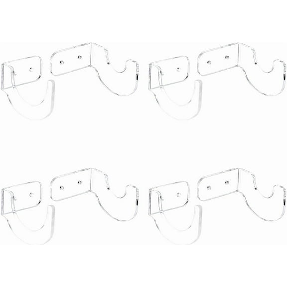 4 Packs Baseball Bat Wall Mount Set Acrylic Softball Bat Holders Clear Holder Baseball Bat Hanger Holder Display Rack with Screw and Anchor Plug DIY Making