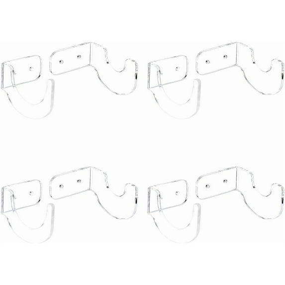 4 Packs Baseball Bat Wall Mount Set Acrylic Softball Bat Holders Clear Holder Baseball Bat Hanger Holder Display Rack with Screw and Anchor Plug