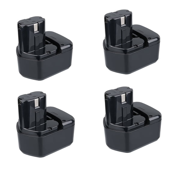 4 Packs - Battery Compatible with Hitachi EB 1214S C5D DS12DVF3 EB1212S R 9D DS12DVF DS12DVB2 DS12DM2 DS12DM DH15DV CL13D CD4D WH 12DMR - Compatible with Hitachi 12V Battery (4800mAh Ni-MH)