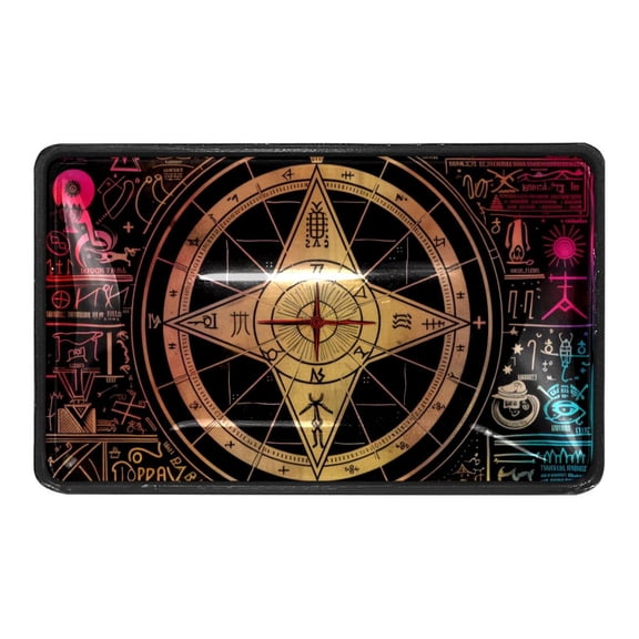 4 Packs Bill Cipher Wheel Zodiac Crystal Glass Cabinet Knobs Drawer Handles for Kitchen Cabinets Dresser Cupboard Wardrobe Pulls Handles