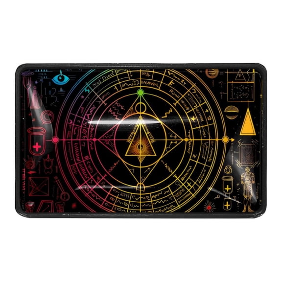 4 Packs Bill Cipher Wheel Zodiac Crystal Glass Cabinet Knobs Drawer Handles for Kitchen Cabinets Dresser Cupboard Wardrobe Pulls Handles