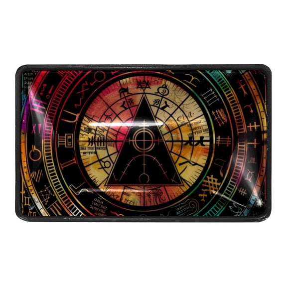 4 Packs Bill Cipher Wheel Zodiac Crystal Glass Cabinet Knobs Drawer Handles for Kitchen Cabinets Dresser Cupboard Wardrobe Pulls Handles