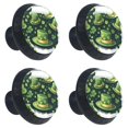 4 Packs Knob, 1.37" (35 mm) Diameter Drawer Knobs, Happy St