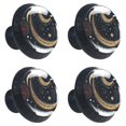 4 Packs Knob, 1.37" (35 mm) Diameter Drawer Knobs, Starry Sky