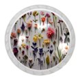 4 Packs Knobs Decorative, Floral Flower Kitchen Knobs