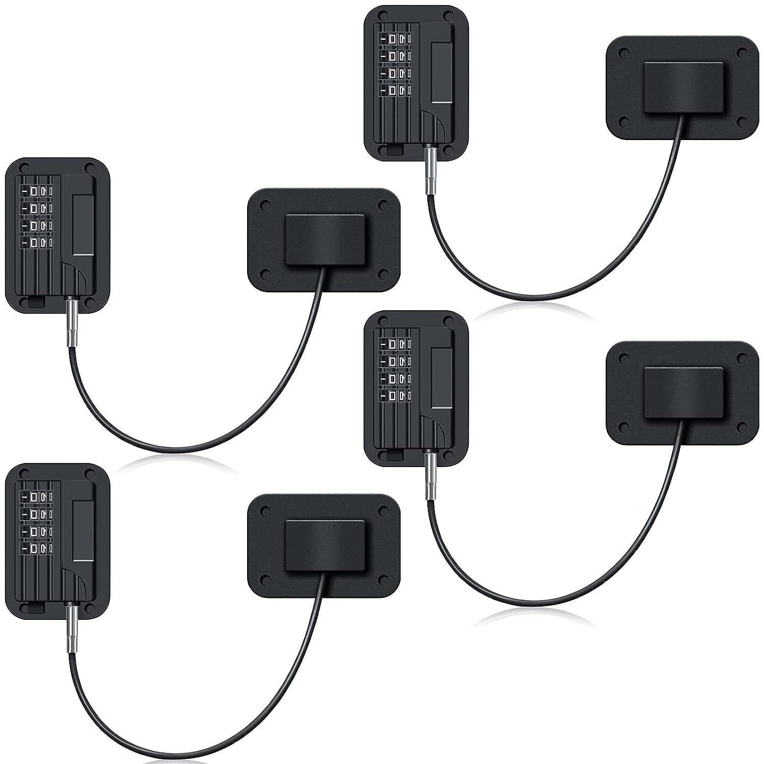 4 Packs Locks Refrigerator Lock Closet Door Lock, Child Safety