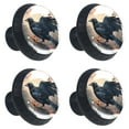 4 Packs Pulls Handles, Crow Dresser Drawers Knobs,