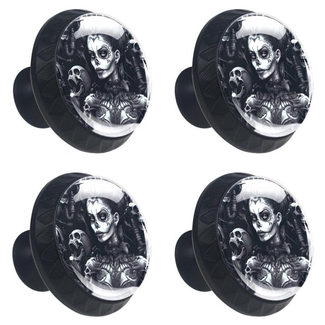 4 Packs Pulls Handles, Dark Punk Dresser Drawers Knobs,
