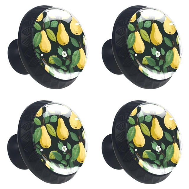 4 Packs Pulls Handles, Pear Dresser Drawers Knobs,