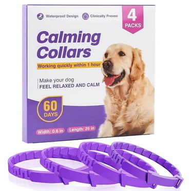 Calming Collar for Dogs 4 Packs Dog Relief Anxiety Stress Pheromone ... - Daily Tasks For Dogs With Anxiety Training Collars