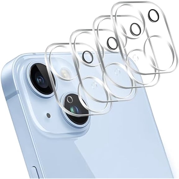 [4 Packs] Camera Lens Protector Designed for iPhone 15 6.1"  iPhone 15 Plus 6.7" Accessories Camera Cover 9H Hardness, Ultra HD Easy to Install