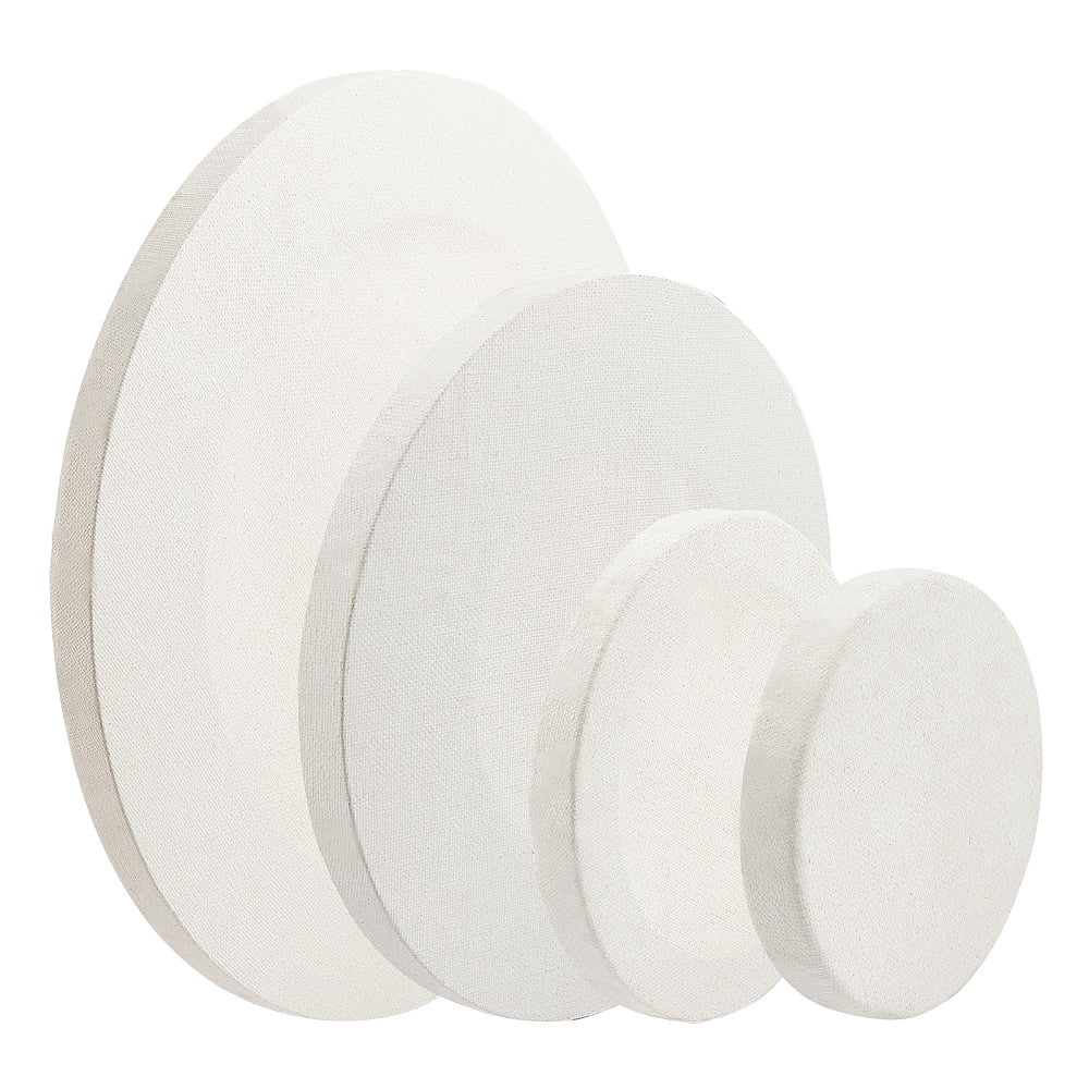 4 Packs Canvas Panel 4 Size Painting Sketchpad Round Sketchpad Drawing Board for Painting Craft Drawing