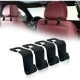thumbnail image 1 of 4 Packs Car Back Seat Headrest Hanger, Universal Vehicle Storage Organizer, Stylish Back Seat Hanger for Your Purse, Grocery Bags, Handbag to Keep Them from Sliding Around While Driving, Carbon Fiber, 1 of 5