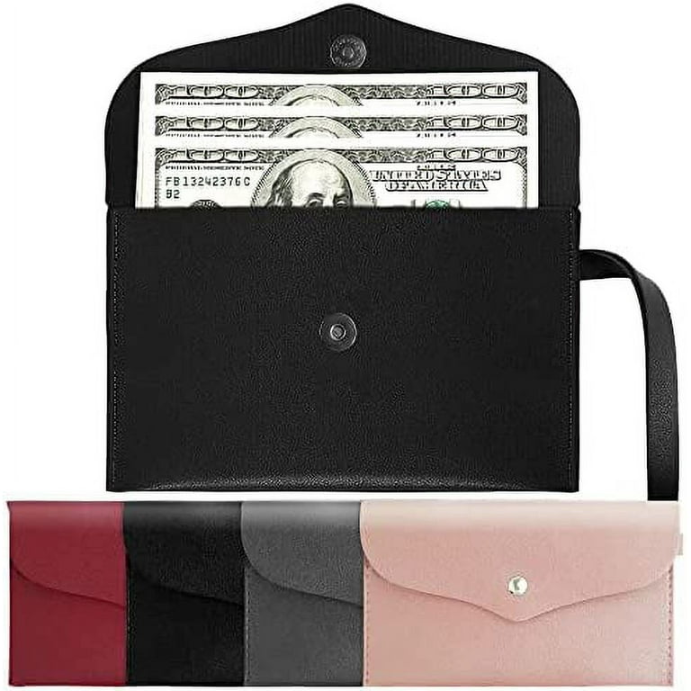 Leather cash envelope wallet
