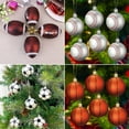 thumbnail image 1 of 4 Packs Christmas Ball Ornaments Xmas Tree Ball Decorations for Xmas Holiday Sports Theme Party Basketball Party Supplies Soccer Ball Baseball Hanging Ornaments, 1 of 5