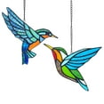 thumbnail image 1 of 4 Packs Colorful Stained Glass Hummingbird Suncatcher Window Hanging Decor for Home Garden Gift Handmade Acrylic Craft, 1 of 8