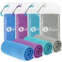 4 Packs Cooling Towel, Sport Towel  for Neck, Soft Breathable Cold Towel for Yoga, Golf, Gym, Camping, Running, Workout, 40"x12"inch
