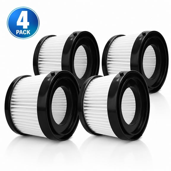 4 Packs DCV501HB DCV5011H Replacement HEPA Filters. Compatible With DEWALT 20V Vacuum Cordless Handheld Vacuum Filter. Compared To Part DCV5011H DCV501HB Filter. Washable And Reusable Kits.