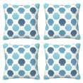 4 Packs Decorative Throw Pillow Covers, Blue scallop Pillow Covers