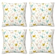 4 Packs Decorative Throw Pillow Covers, Bohemian Painted Chicken