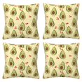 4 Packs Decorative Throw Pillow Covers, Cute Avocado Sweet Love Pillow
