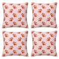 4 Packs Decorative Throw Pillow Covers, Cute Dog Puppy heart Pillow