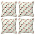 4 Packs Decorative Throw Pillow Covers, Cute Dog leaf cool Pillow