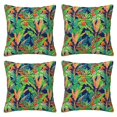 4 Packs Decorative Throw Pillow Covers, Cute Lizard Chameleon Banana