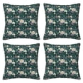 4 Packs Decorative Throw Pillow Covers, Peony flower Pillow Covers