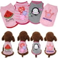 thumbnail image 1 of 4 Packs Dog Shirt for Small Dogs, Riklu Dog Pink Vest Clothes for Girl XS, 1 of 7