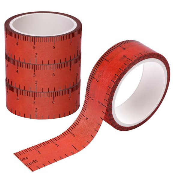 4 Packs Double Scale Antler Measuring Tapes-Adhesive Hunting Scoring Measure Tapes-Antler Measuring Ruler Tapes for Hunting Marking Prey Measuring Antlers Length