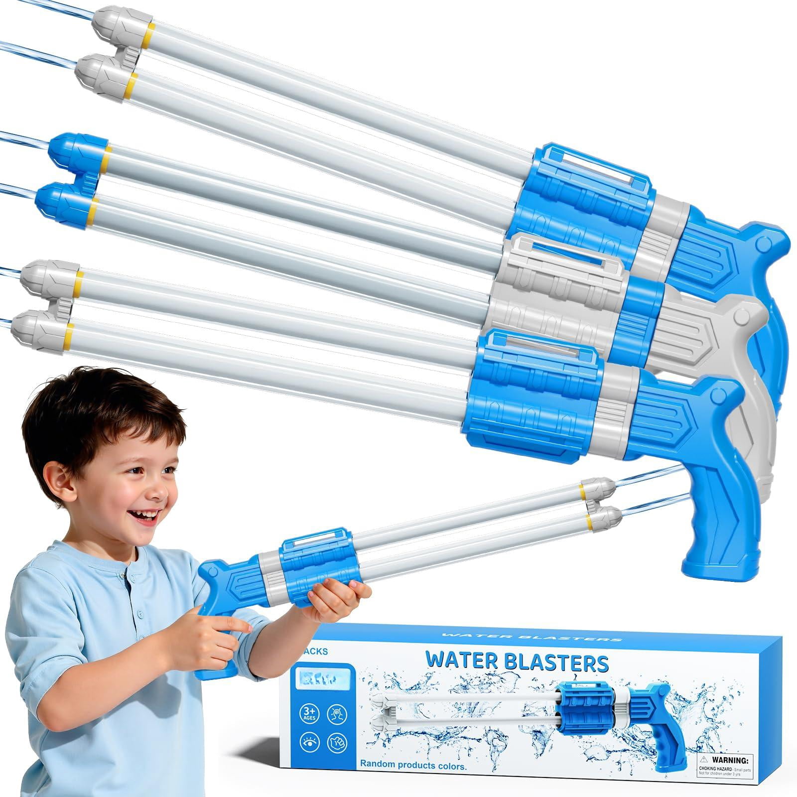 4 Packs Double-nozzles Water Blaster Toys For Outdoor Summer Play