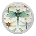 thumbnail image 1 of 4 Packs Dragonfly Fluorescence Crystal Glass Cabinet Knobs Drawer Handles for Kitchen Cabinets Dresser Cupboard Wardrobe Pulls Handles, 1 of 7
