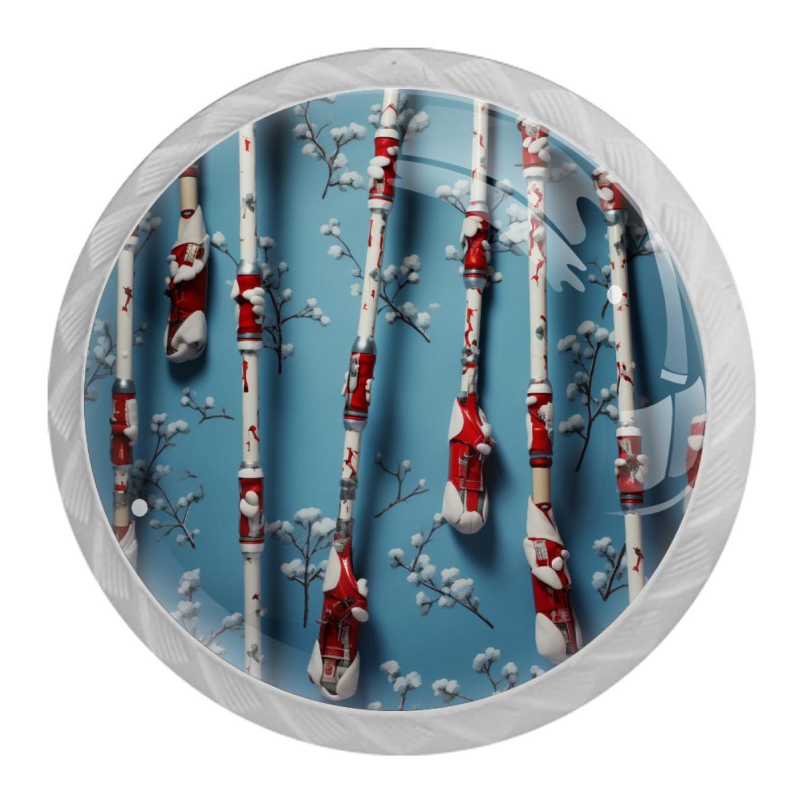 4 Packs Dresser Drawers Pulls Handles, White Kitchen Knobs