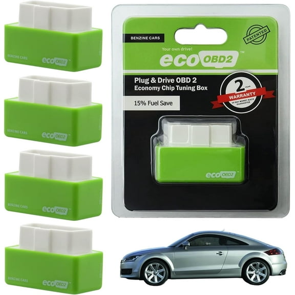 4 Packs ECO OBD2 Fuel Saver - Universal Fuel Saver Chip for Gasoline Cars Trucks Fuel Saver Devices Saves About 15% Fuel, Fits Will Work on Any Vehicle That has an OBD2 Port