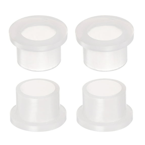 Uxcell Flanged Sleeve Bearings Plastic Bushings Nylon Bushings, White 10.2x13x10.1mm 4Pcs